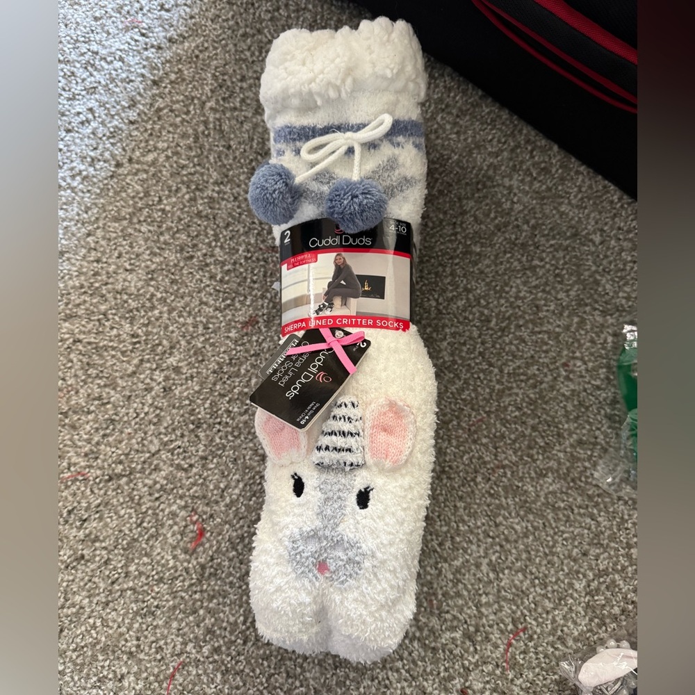 CuddlDuds Unicorn slipper socks